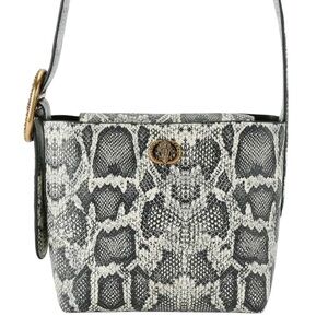 Kurt Geiger Small Chelsea Snake Embossed Leather Bucket Bag